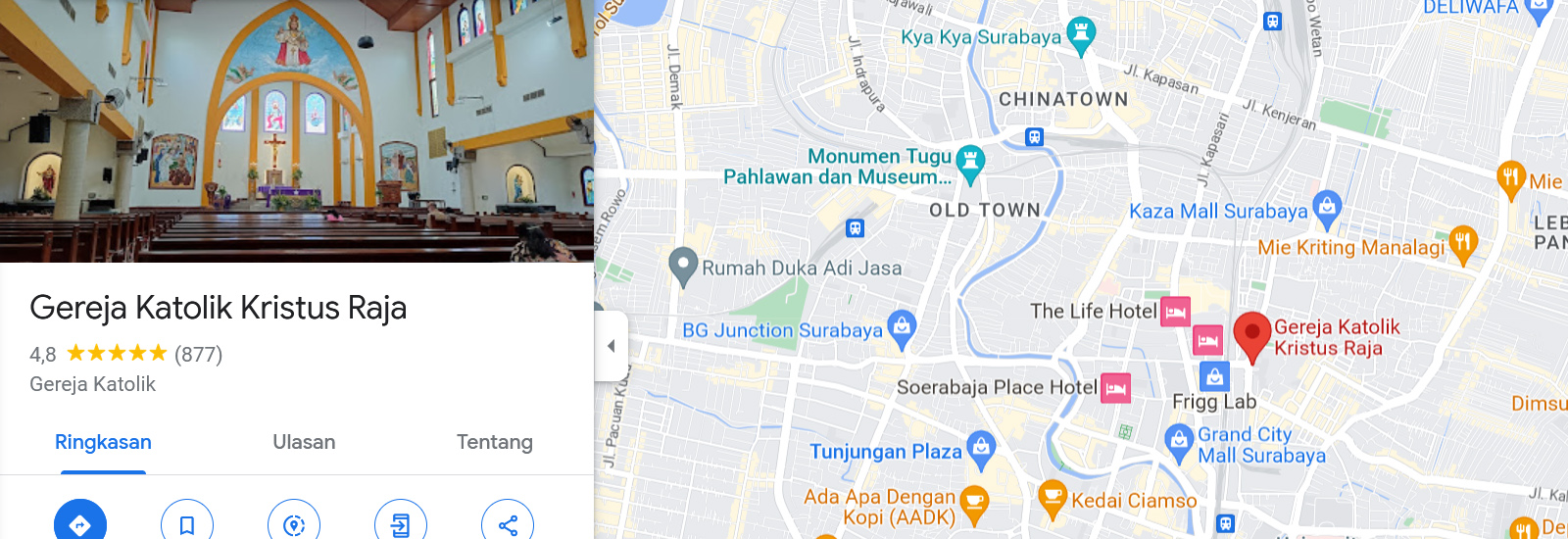 Maps Kristus Raja Surabaya